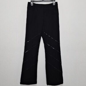 Glam Black Rhinestone Embellished Quiet Luxury Party Night Out Glam Pants Size 4